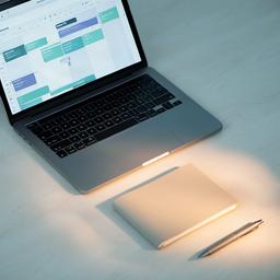 Digitale agenda met klantafspraken naast een notitieboek