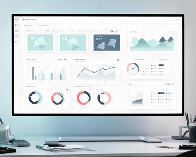 Overzichtelijk SaaS-dashboard met KPI-kaarten en projectvoortgang op een groot scherm